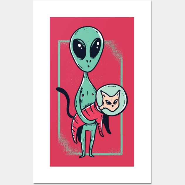 Alien Friends Wall Art by Urban_Vintage